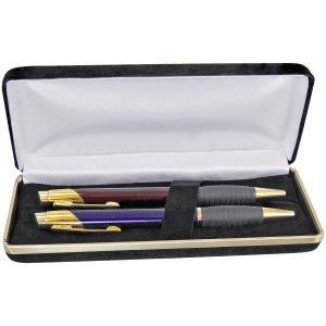 Black Velvet double pen case