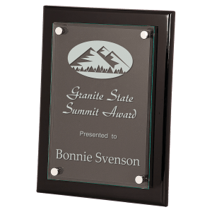 Black Piano finish floating Plaque