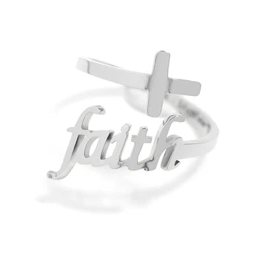 Stainless Steel Faith Ring