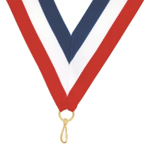 1 1/2" Red/White/Blue Neck Ribbon