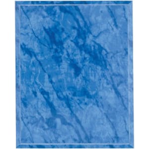 Bright blue marble plaque