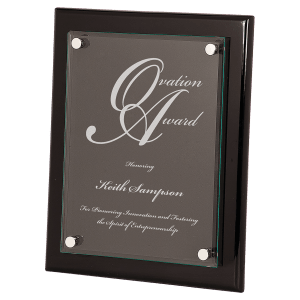 Black Piano finish floating Plaque