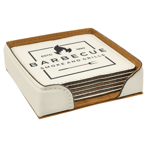 Square Leatherette coasters set