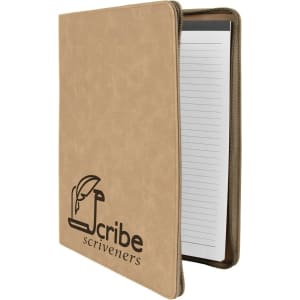 Laserable Leatherette Portfolio with Notepad