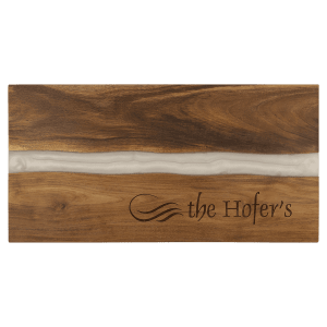 Serving board Acacia with resin