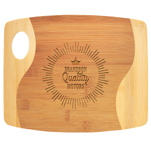 Bamboo two tone cutting board