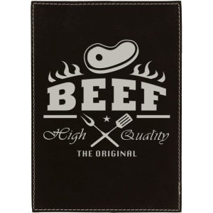 Black/Silver Laserable Leatherette Plaque