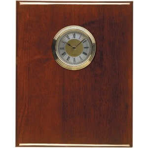 Rosewood piano finish clock plaque
