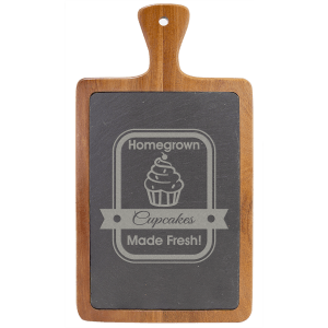 Acacia wood/slate Rectangle cutting board