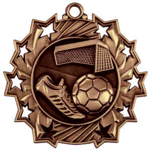 Antique Soccer Ten Star Medal