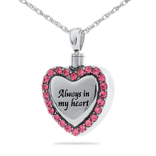 77036-Heart Pink : Necklace Urn
