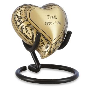 80028-Brass Heart Urn